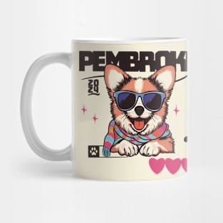 Cute Corgi With Glasses Mug